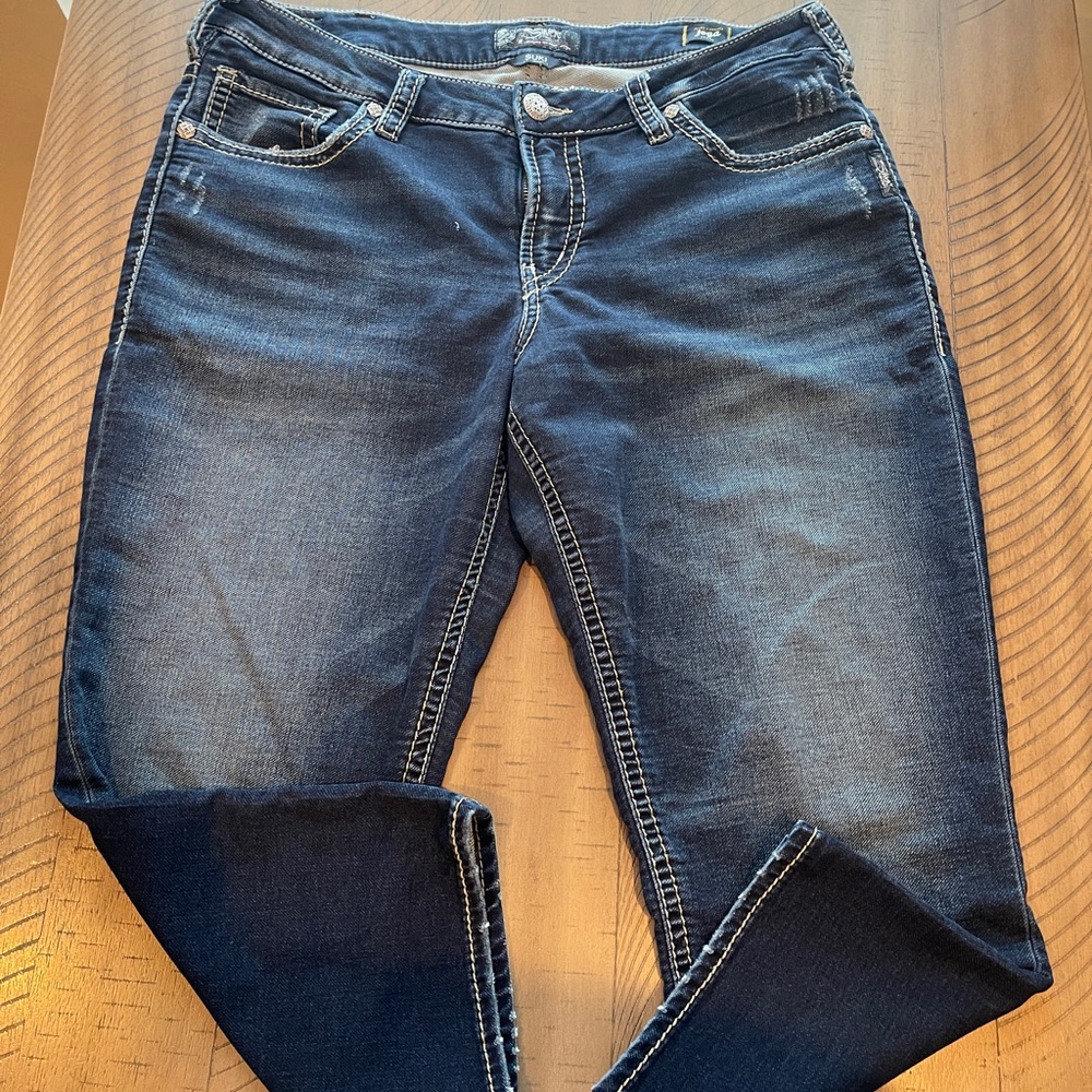 Silver Suki Jean Capri